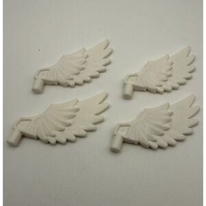 4 LEGO White Feathered Minifig Wing (11100) - 4 Pieces